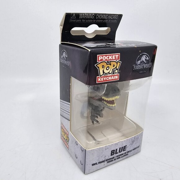 Funko Pocket Pop Keychain Jurassic World Dominion Velociraptor BLUE Vinyl - Picture 1 of 9